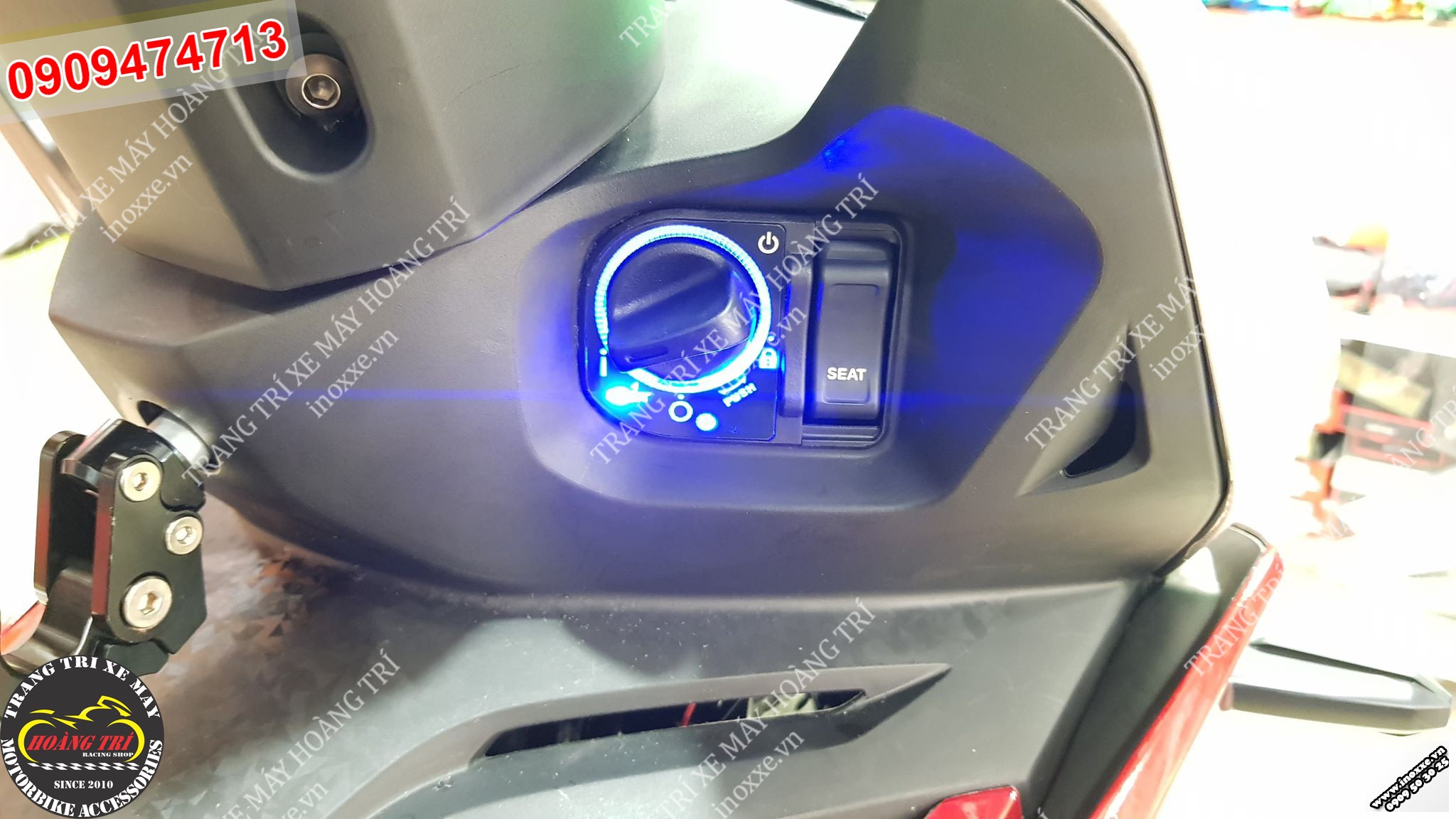 Ổ khóa Smartkey Honda V1 có thêm đèn led đẹp mắt